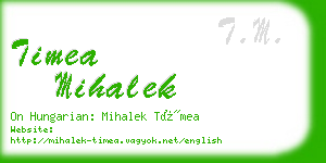 timea mihalek business card